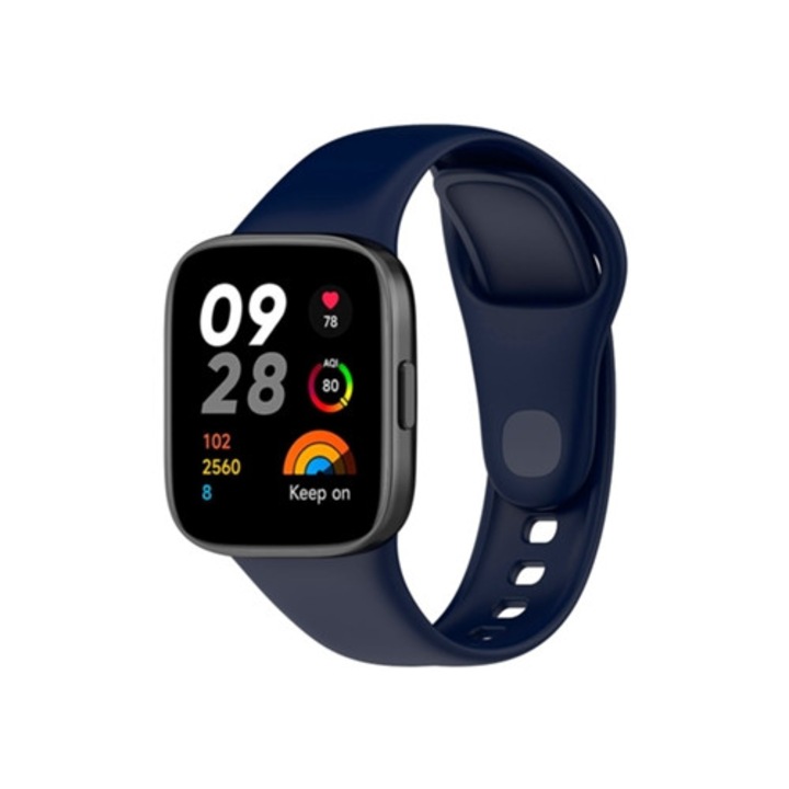 Xiaomi Redmi Watch 3 okosóra, szilikon szíj, sötétkék