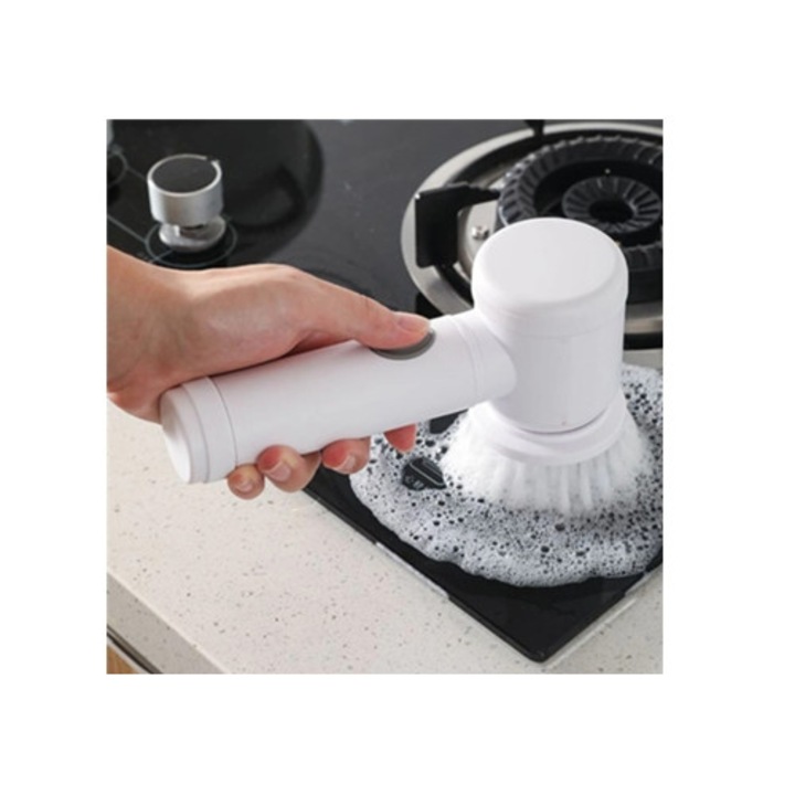 Perie de curatare 5-in-1, alb