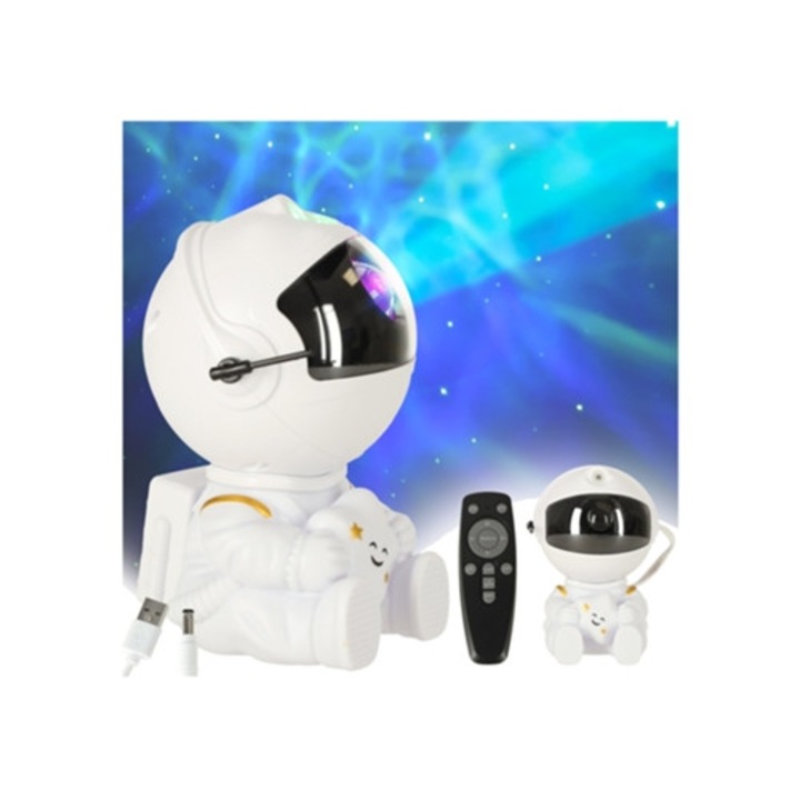 Lampa de veghe copii PRICENET Proiector Astronaut Stele