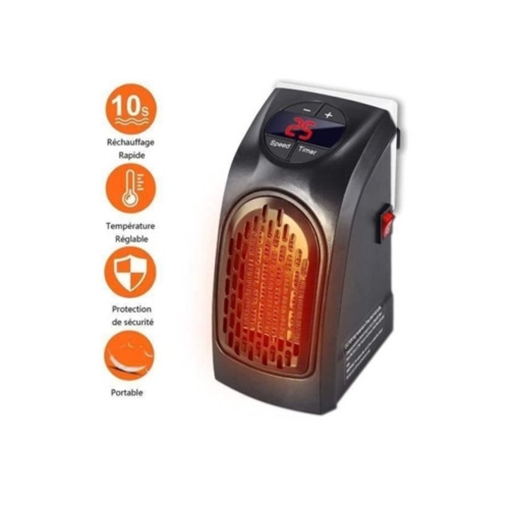 Aeroterma, Mini kiegészítő fűtés, 400W, alacsony fogyasztás