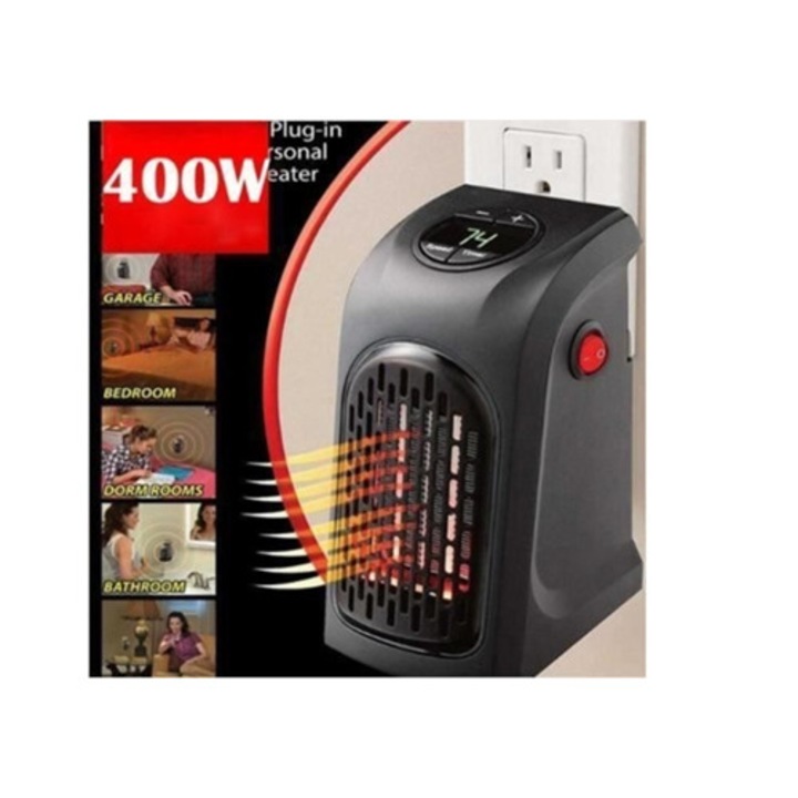 Elektromos hőlégfúvó távirányítóval, hordozható légfűtő, többszínű