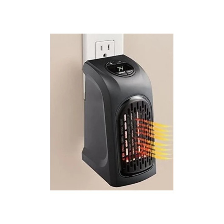 Aeroterma 400W, hordozható elektromos fűtőtest, ventilátor, radiátor, irodába