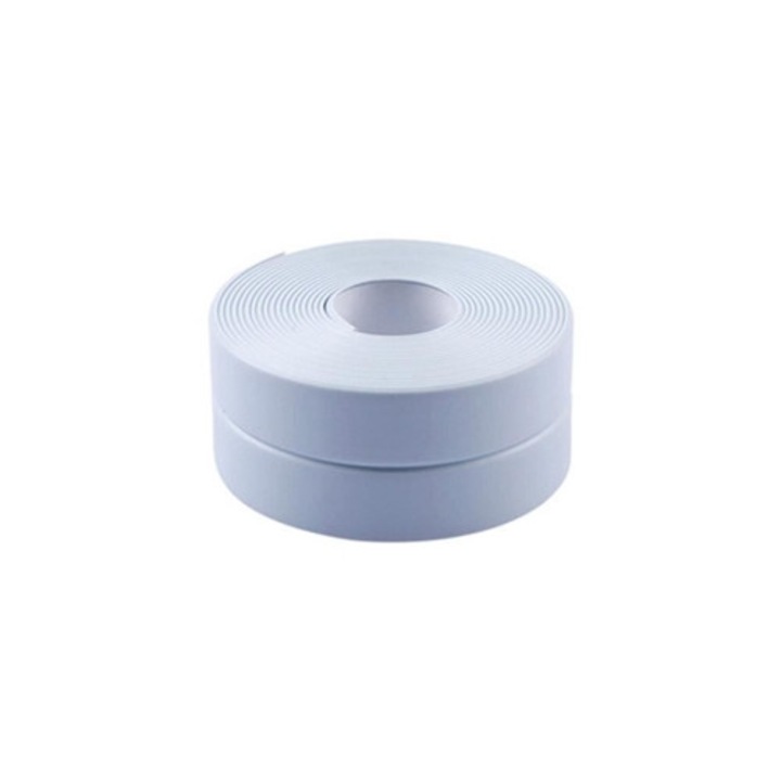 Banda adeziva impermeabila pentru chiuveta si cada, 2.2cm x 3.2m, etansare anti-mucegai