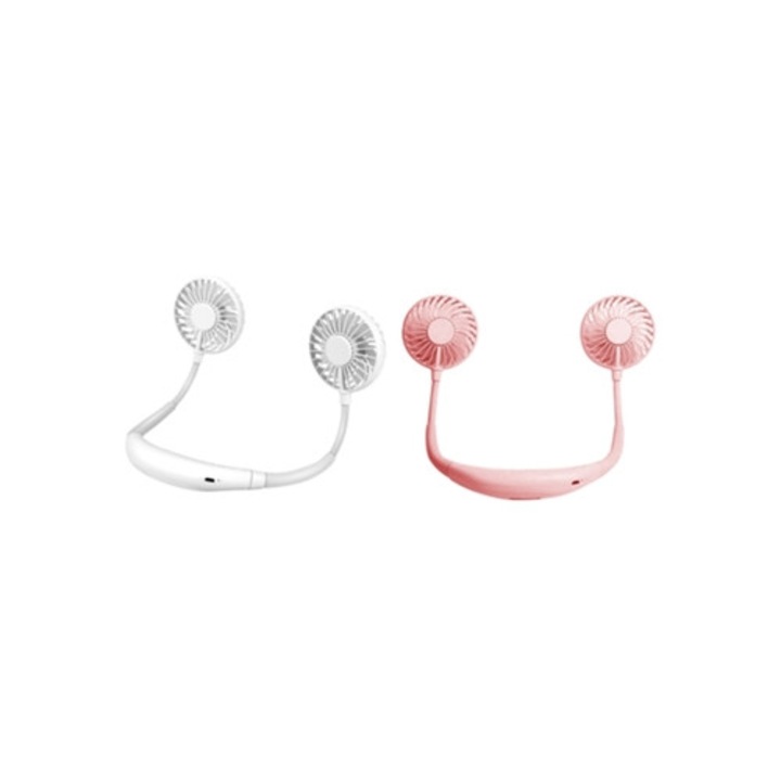 Преносим вентилатор за врат, спортен вентилатор с USB зареждане, въртене на 360 градуса, сгъваем, многоцветен