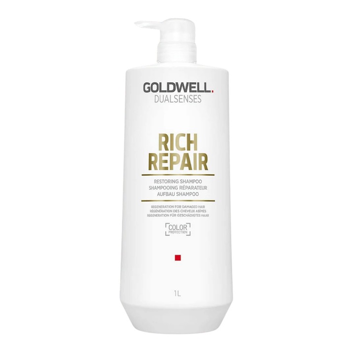 Sampon de par Goldwell Rich Repair 1000 ml, pentru par uscat si deteriorat, regenerare intensa, hidratare