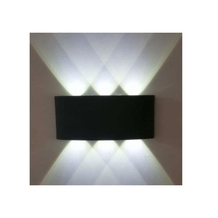 Aplica LED modern 6W, waterproof, aluminiu, pentru interior/exterior, multicolor