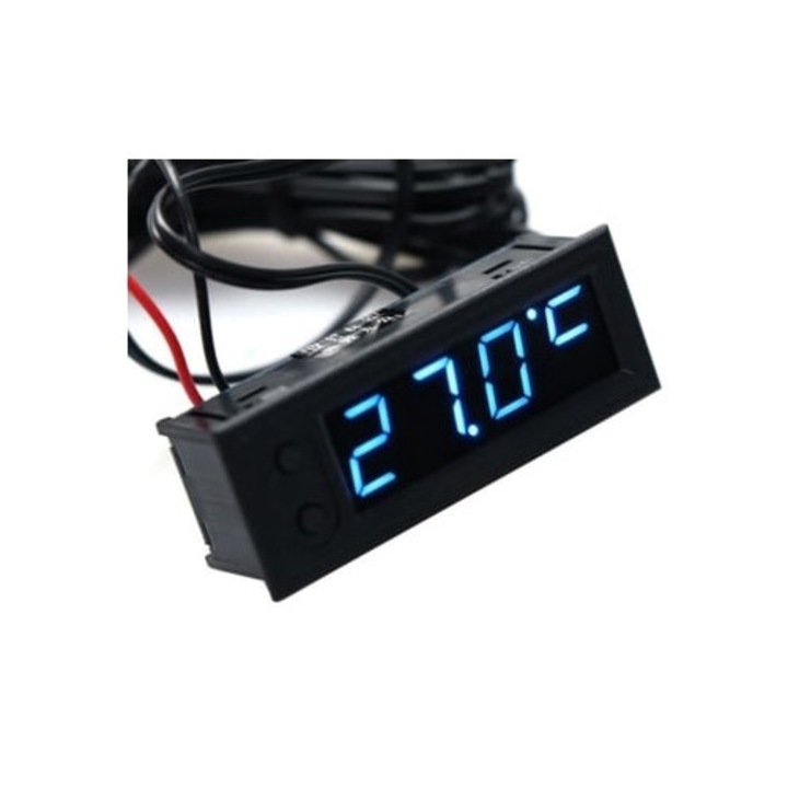 Ceas de interior auto, multifunctional, cu monitor de voltaj, pentru 7933362