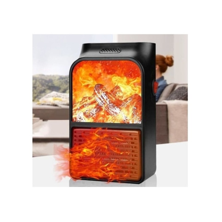 Kerámia hősugárzó 500W, hordozható és falra szerelhető, távirányítóval