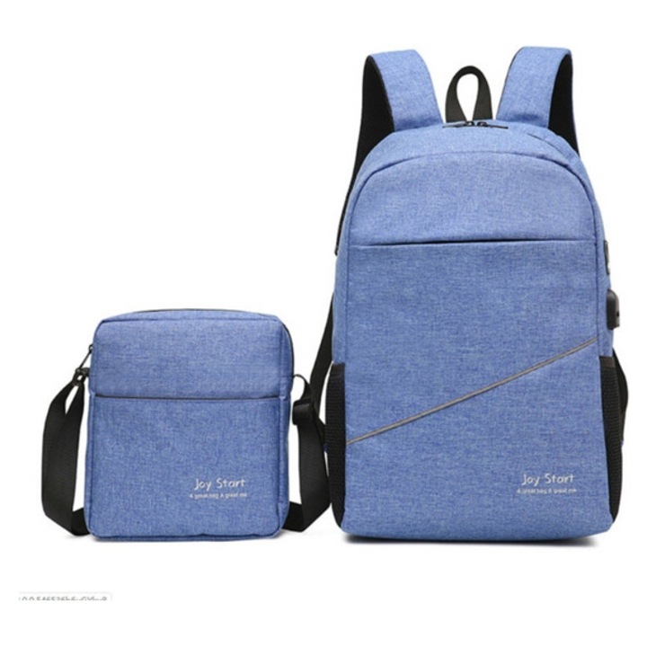 Rucsac, geanta Joy Start, albastru, set pentru bebelusi