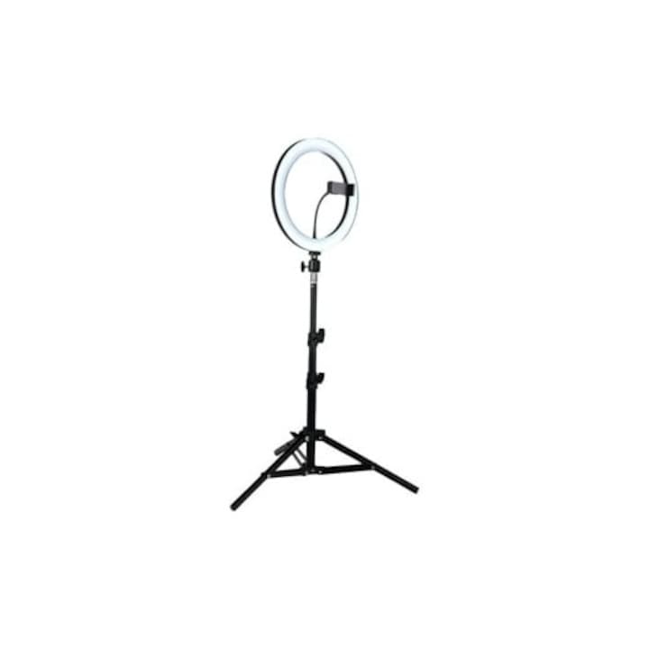 Kit complet ring light cu trepied de 210 cm pentru Youtuber Selfie Pro
