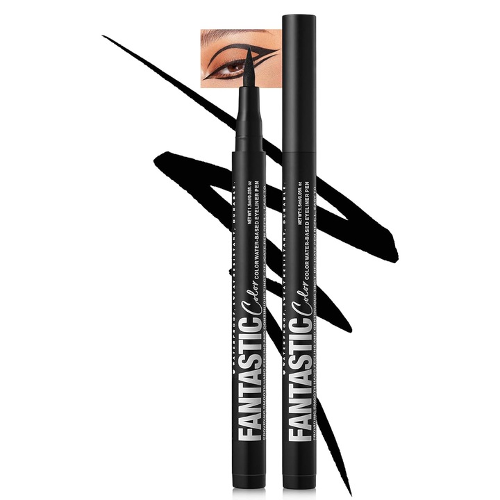 Eyeliner lichid HM, rezistent la apă, negru