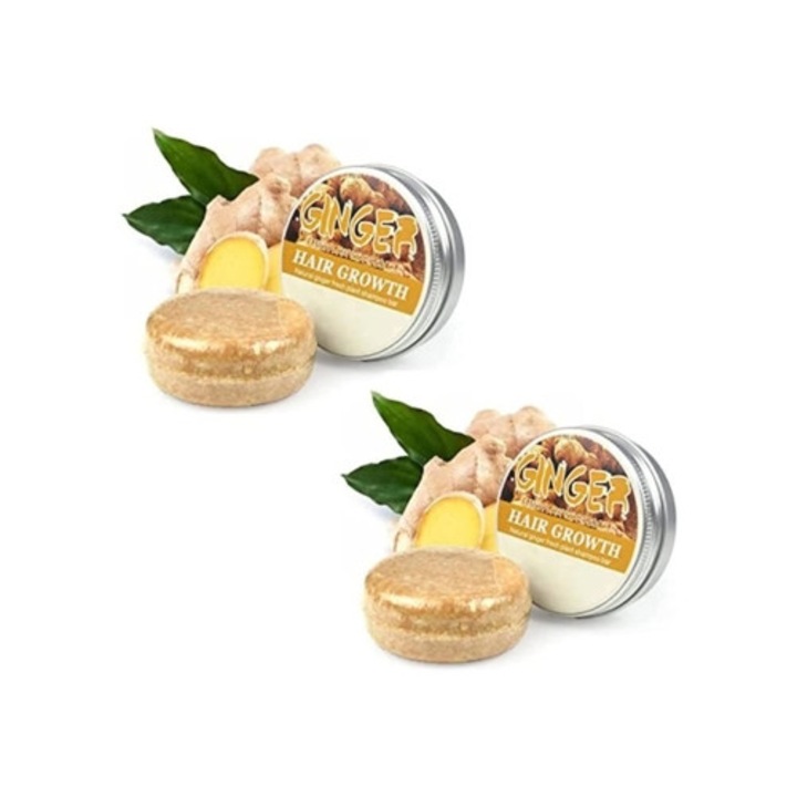 Sampon de par solid cu ghimbir, pentru cresterea parului, 100g