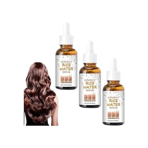 Serum pentru cresterea parului cu apa de orez fermentata, set de 2 bucati, 100ml