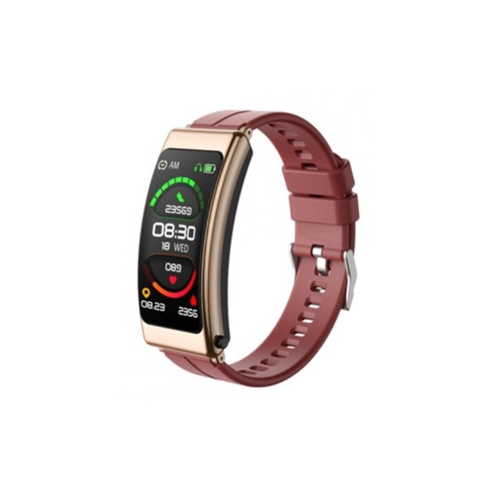 Bratara fitness K13, ecran tactil Bluetooth, aurie