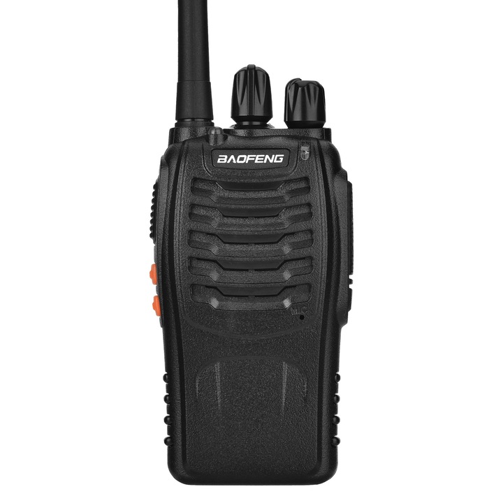 Hordozható rádióállomás BAOFENG BF-88E – UHF PMR 446 MHz, 5 W teljesítmény, 16 csatorna, USB-n keresztül tölthető, 2 darabos készlet