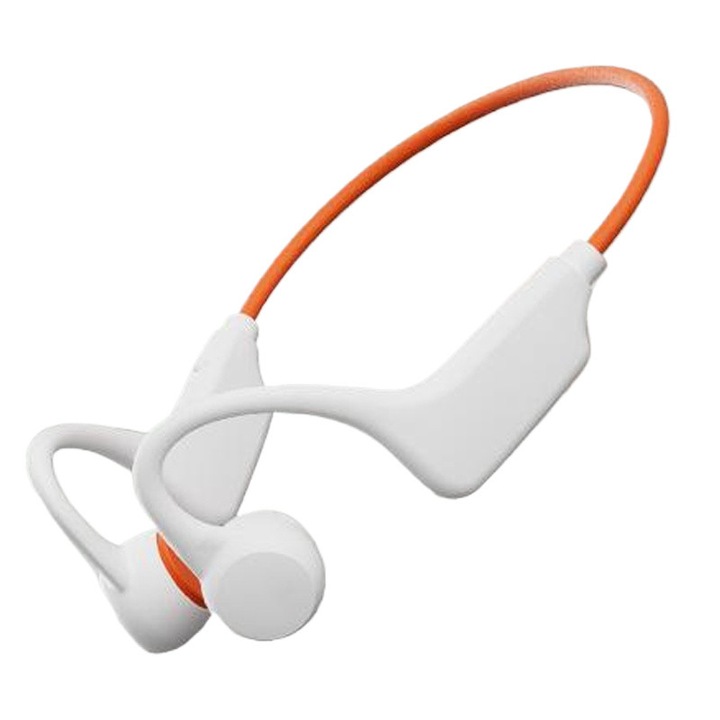 Căști Bluetooth, peste ureche, portocalii, sport, fără fir, durata de viață a bateriei de 8 ore