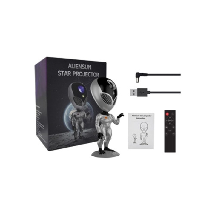 Proiector de stele si lumina Alien, pentru copii, interactiv