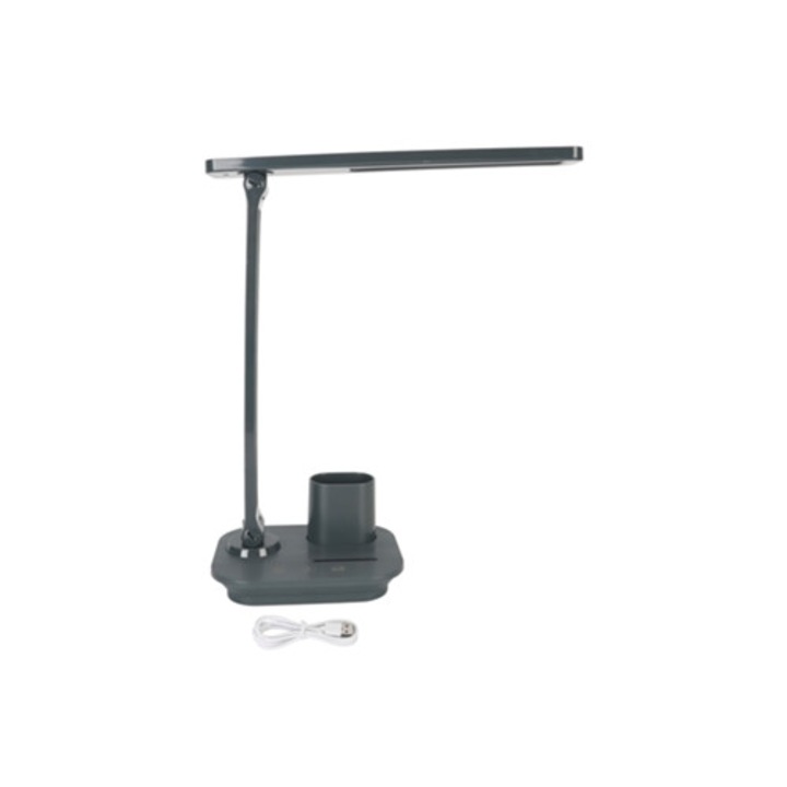 Veioza LED 3 culori, control tactil, protectie oculara, iesire USB