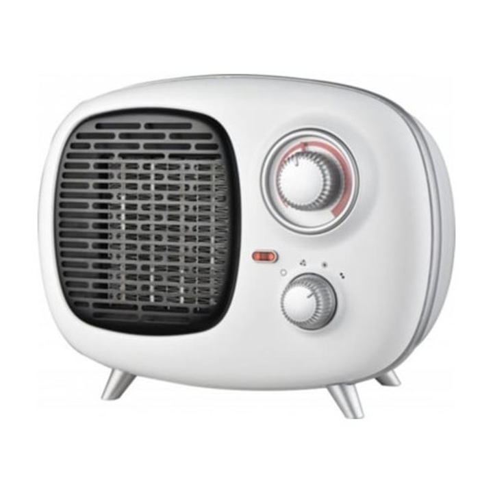 Radiator electric cu ventilator, alb