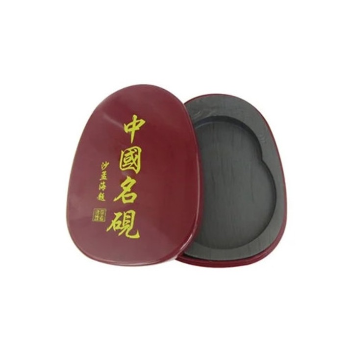 Piatra de cerneala caligrafica, negru-rosu