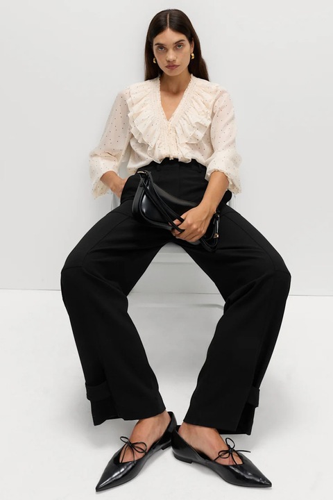 Marks & Spencer, Pantaloni cu croiala ampla, Negru