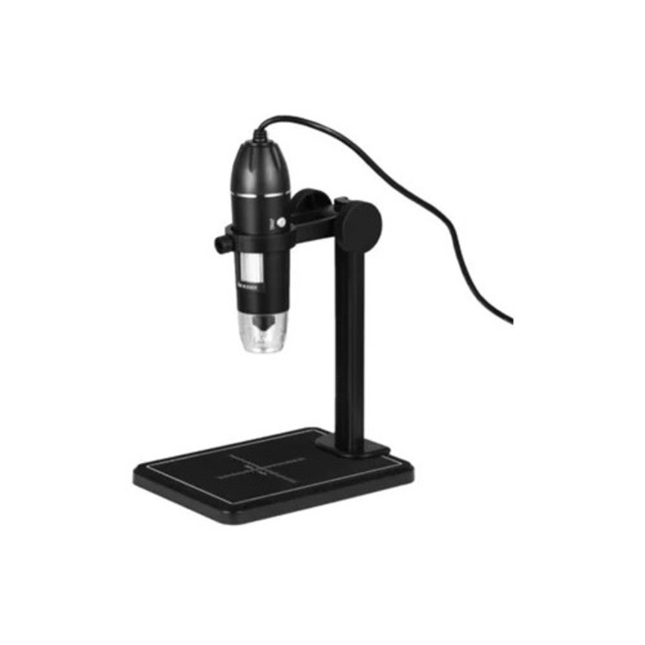 Microscop portabil cu display digital, 1000x, 8 lumini LED, Cuich