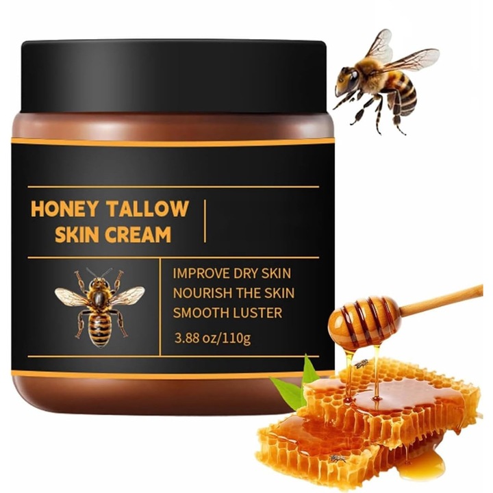 Vagy krém vadvirágmézzel és természetes vajjal – mélyen hidratáló arckrém és testápoló, száraz és érzékeny bőrre, 100 g