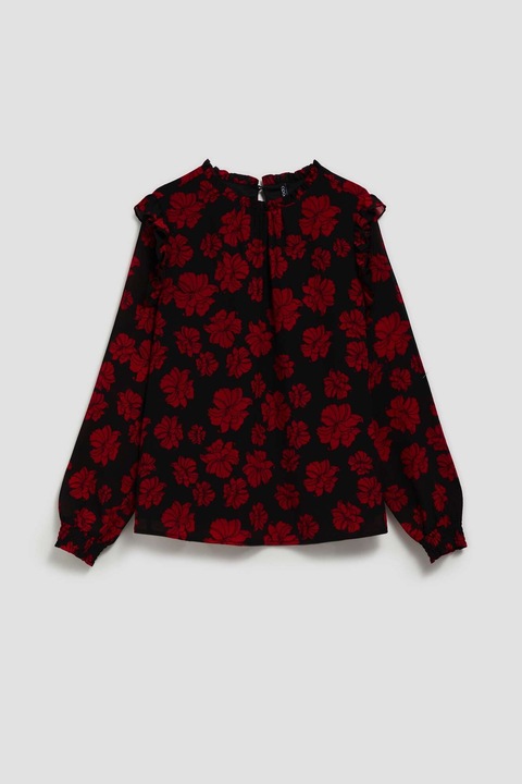 virágmintás, MOODO, fekete, méret, Fekete