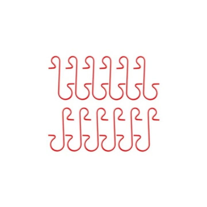 Carlig suspendat in forma de S, rosu, pentru bucatarie si baie, set de carlige utilitare