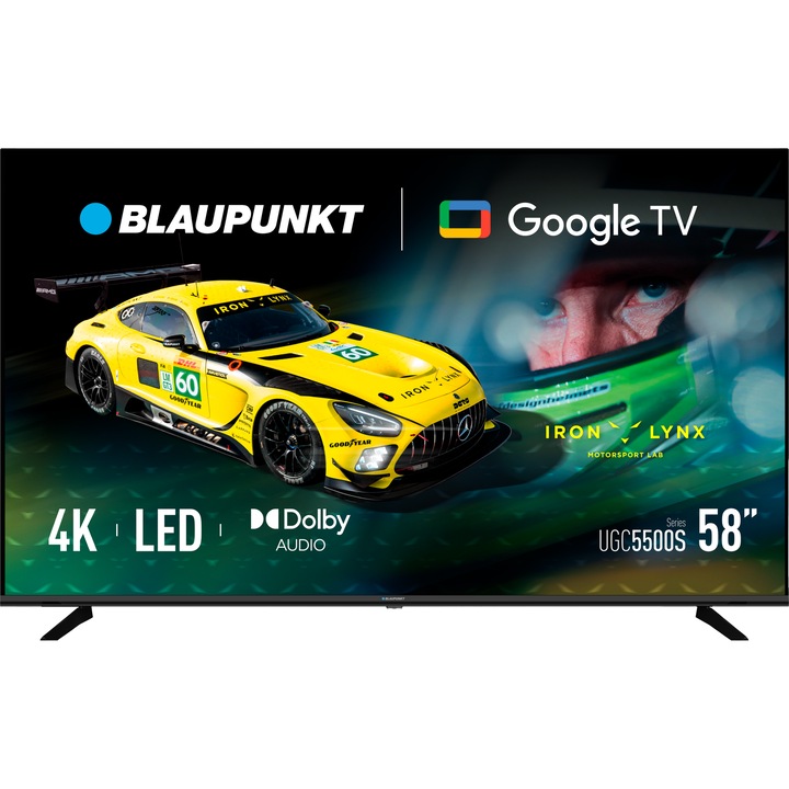 Televizor Blaupunkt LED 58UGC5500S, Frameless, 147 cm, Smart Google TV, 4K Ultra HD, Clasa G