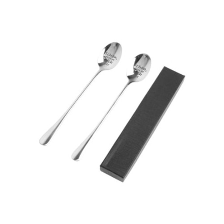 Gravírozott kávéskanál, ajándékszett nőknek és férfiaknak, születésnapi ötlet, ajándék a legjobb barátnak