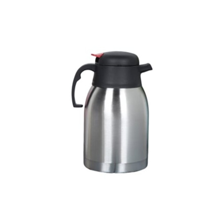 Termos pentru cafea, inox, 2L, argintiu/negru