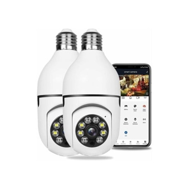 PTZ Камера за наблюдение, 1080P, водоустойчива, нощно виждане 360, многоцветна