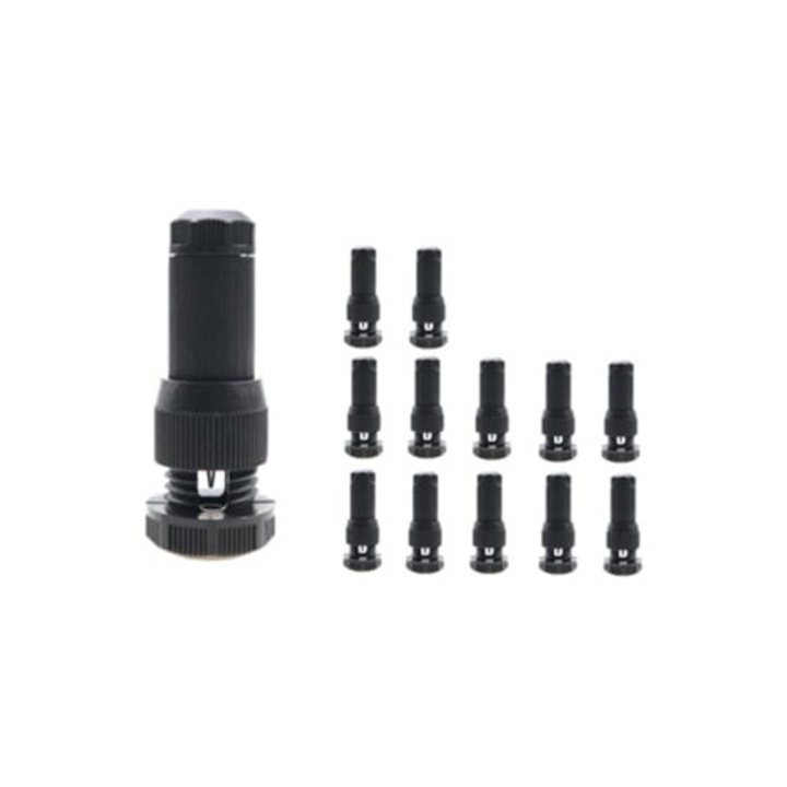 Set 12 conectori Quicklock pentru iluminat cu tensiune mica, negru