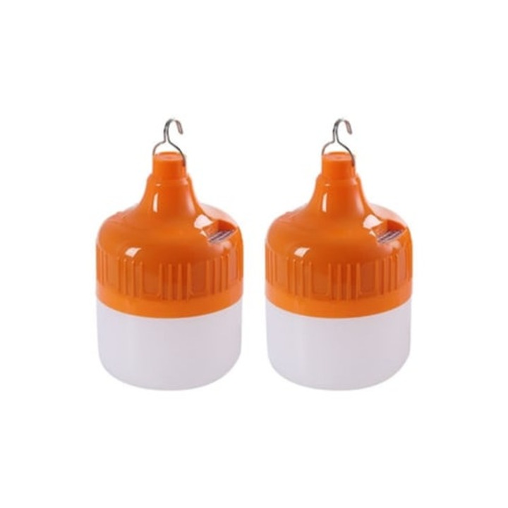 Lanterna de urgenta LED, portabila, dimabila, cu incarcare USB, lampa de camping cu lumina calda, cu telecomanda