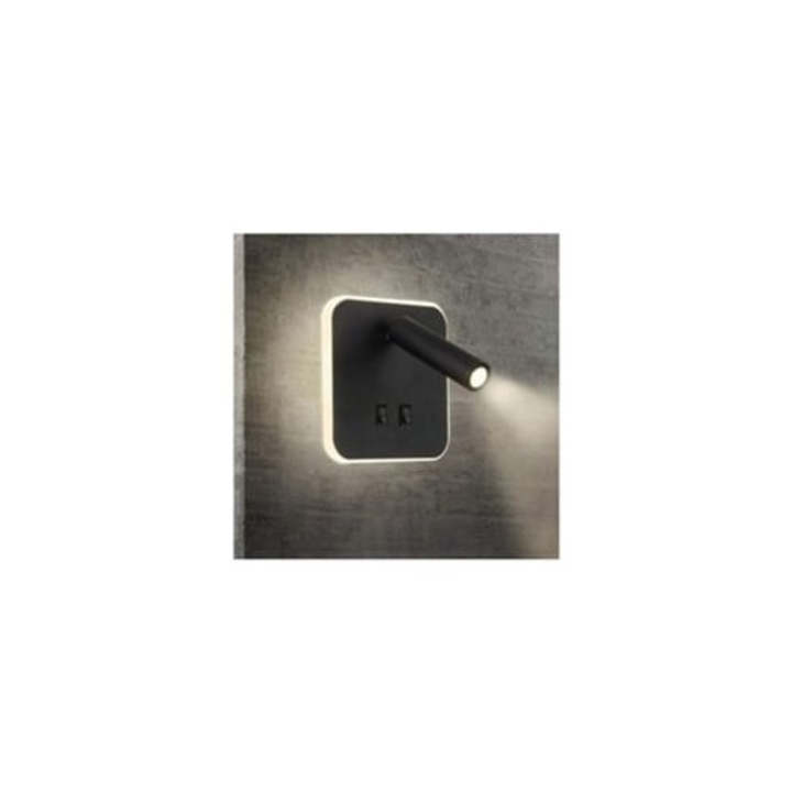 Aplica LED dimabila, 3W, 10W, negru