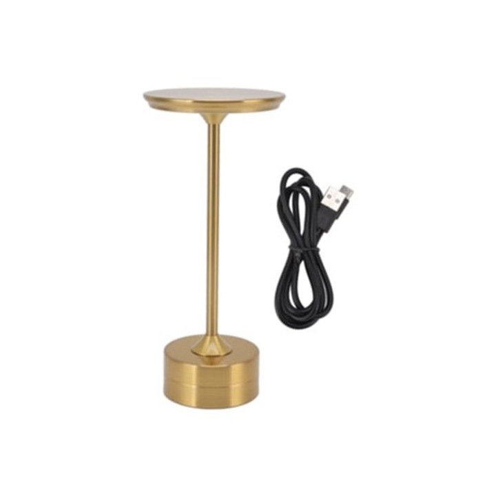 Veioza metalica portabila cu incarcare wireless, 2000mah, 3 niveluri de luminozitate, USB C