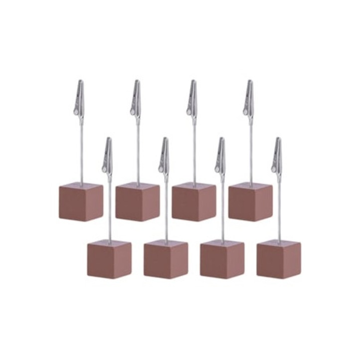 Suport pentru numere de masa, baza din lemn usor, cleme crocodil