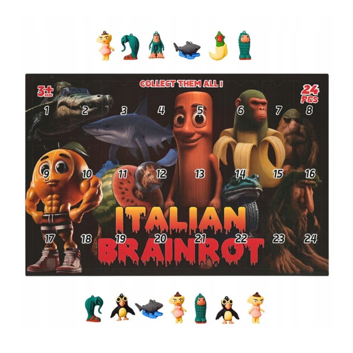 Комплект 24 фигурки адвент италиански мозъчен гнилец VICTINY® 3 см