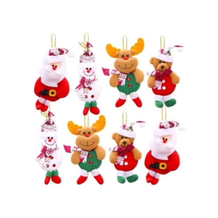 Set de 8 globuri de Craciun suspendate