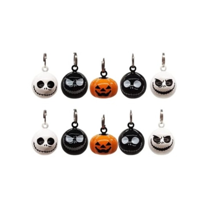 Set 10 Clopote Mini Dovleac pentru Crafturi si Decoratiuni