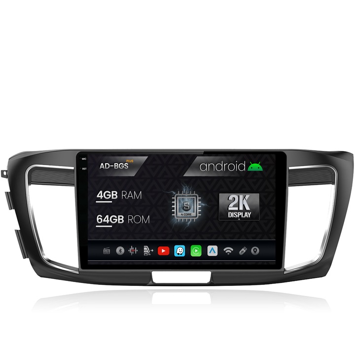 Navigatie Autodrop 2K Honda Accord 9 (2013-2017), Android OS, S-Quadcore, 4GB RAM, 64GB ROM, 10.36 Inch - AD-BGS100042K, AD-BGRKIT002