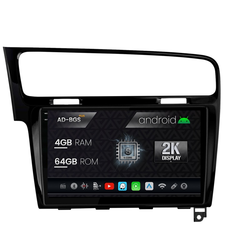 Navigatie Autodrop 2K Volkswagen Golf 7, Android OS, S-Quadcore, 4GB RAM, 64GB ROM, 10.36 Inch - AD-BGS100042K, AD-BGRKIT023B