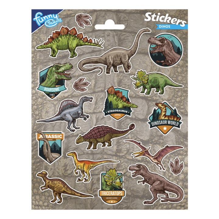 Set de autocolante mare, Totum, Dinozauri, pentru copii de la 3 ani, multicolor