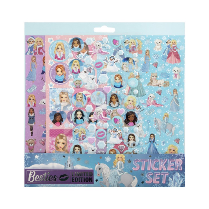 Set de autocolante Grafix, 4 coli, 25x26cm, multicolor