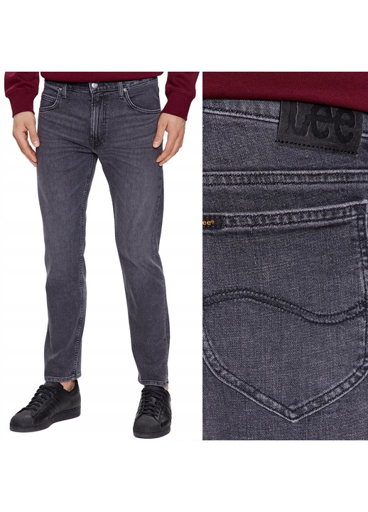 Blugi Lee Rider Slim Gri, Gri