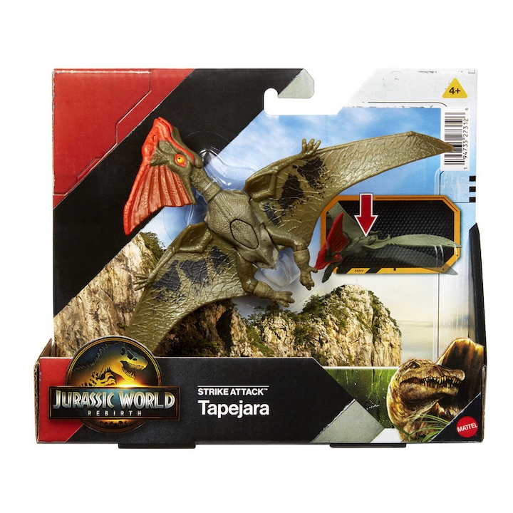 Figurină Jurassic World SAGA Dinozaur Atacator, detalii elaborate, culori variate