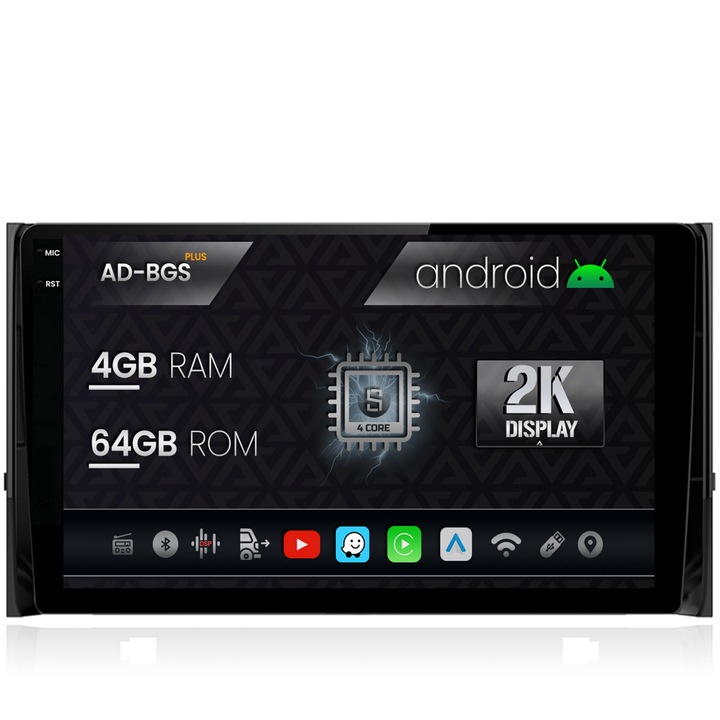 Navigatie Autodrop 2K Skoda Kodiaq, Android OS, S-Quadcore, 4GB RAM, 64GB ROM, 10.36 Inch - AD-BGS100042K, AD-BGRKIT028