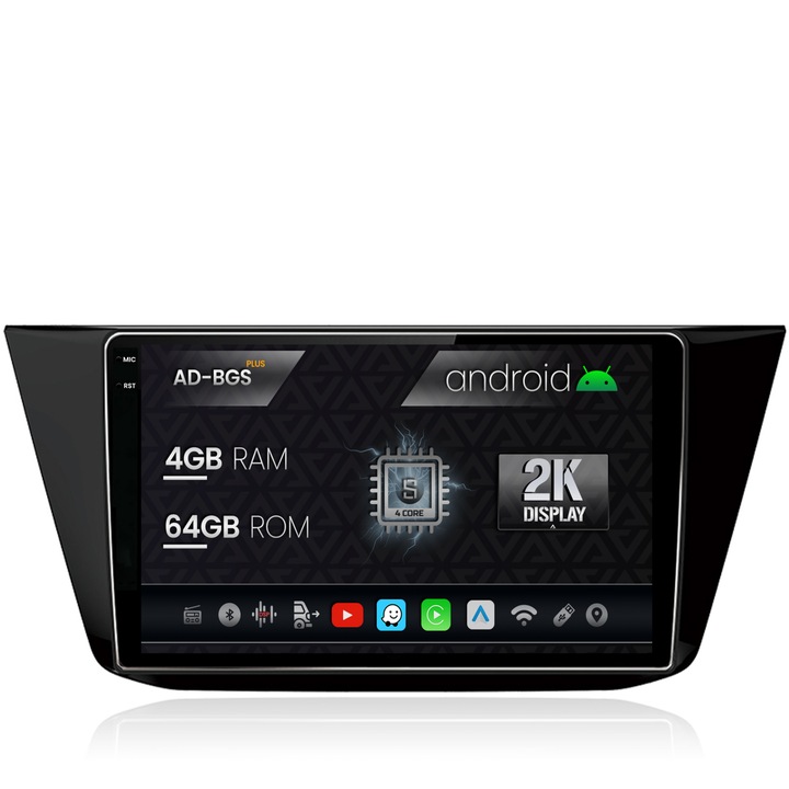Navigatie Autodrop 2K Volkswagen Tiguan (2016, ), Android OS, S-Quadcore, 4GB RAM, 64GB ROM, 10.36 Inch - AD-BGS100042K, AD-BGRKIT036