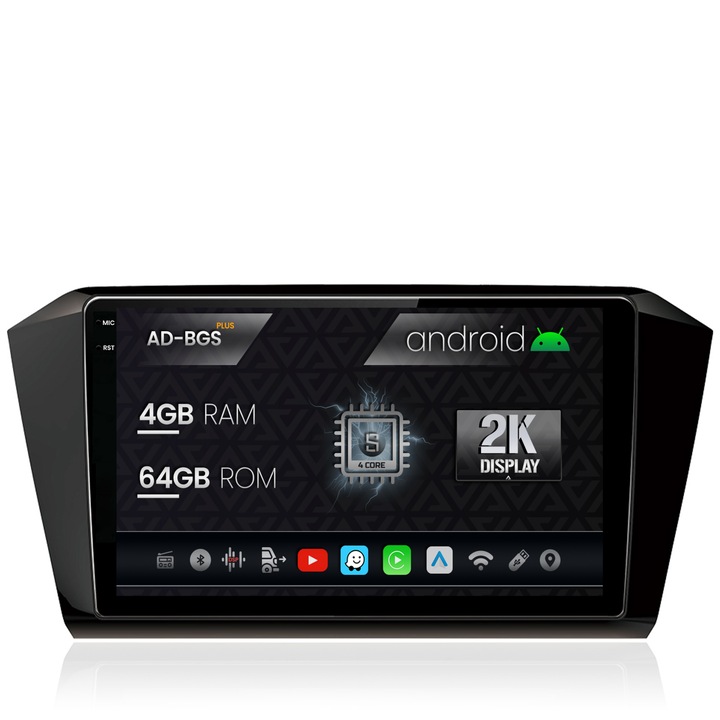 Navigatie Autodrop 2K Volkswagen Passat B8, Android OS, S-Quadcore, 4GB RAM, 64GB ROM, 10.36 Inch - AD-BGS100042K, AD-BGRKIT037